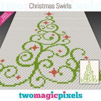 Christmas Swirls Crochet Graph c2c Mini C2c Sc Hdc Dc - Etsy