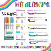 Apuntes Digitales Word En Instagram: “zebra Mildliners Set Bright Para Tus Apuntes Digitales :… 251