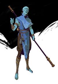 [OC] Water Genasi Monk : characterdrawing