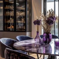 #diningroom #interiordesign #interiordecor #interiorinspiration #homedecor #étkező #saladejantar #lakásdekor #lakásdekoráció #lakberendezés #purple #black #beige