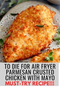 Try our Air Fryer Parmesan Crusted Chicken with Mayo for a quick and tasty meal! Juicy chicken coated in a crispy Parmesan crust and mayo, all made easily in the air fryer. It's a simple yet delicious dish that's perfect for a busy weeknight dinner!