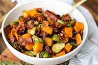 Roasted Butternut Squash and Brussels Sprouts Salad