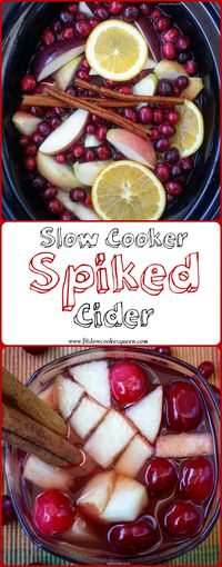 Healthy slow cooker / crockpot recipe - Holiday season means entertaining. This slow cooker cider recipe will have your house smelling amazing while adding a nice ‘spike’ to your punch.