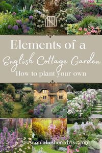 This post explains all the elements of English cottage garden design! Where do these charming romantic garden designs come from and how do you achieve the look of an English cottage garden?