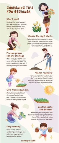 Gardening Tips for Beginners | Learn more with zumayo.com 😃For More: click on the above link👆 #plantcare #gardeningtips #gardenideas #gardenessentials #plantpower #zumayo #nature #plants #gardening