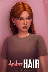 Sims 4 cc hair, maxis match, long hair, custom content, twisted cat, ts4