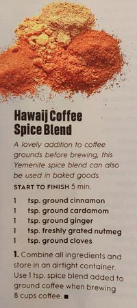 Hawaii coffee spice blend