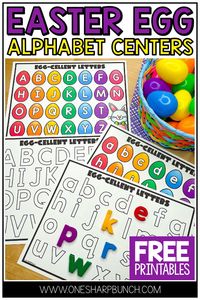 Easter egg activities in the classroom are a huge hit among early elementary students! Today, I am sharing some fun and engaging Easter egg alphabet activities you can use with your preschool and kindergarten students. These letter recognition games are great for your alphabet centers. Students get to work on identifying and matching lower and uppercase letters with these fun alphabet games. Download your free Easter Egg alphabet centers today!