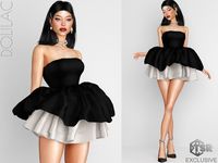 The Sims Resource - Puffy Mini Dress DO0217