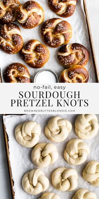 Sourdough pretzel knots bake up golden brown with a soft, fluffy center and that signature chewy outer crust that we all know and love. A fan favorite recipe warm from the oven. Don’t forget the mustard! | Browned Butter Blondie