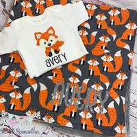 Fox Baby Shower Gift Baby Boy Fox Outfit Personalized Baby Boy Fox Bodysuit Bodysuits Clothing scianazklockow.pl