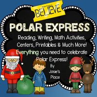 EVERYTHING (150+ pages) you'll need to celebrate Polar Express Day and includes math centers and printables, language arts and writing activities for all of December. Click for FREEBIES!