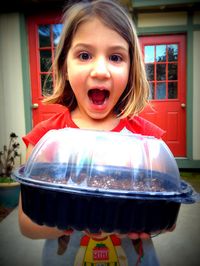 Reduce, Reuse, Recycle!!!!! Use a rotisserie chicken container as a mini greenhouse! #SoSmart