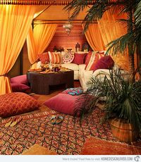 15 Outstanding Moroccan Living Room Designs | Home Design Lover Sigma would love that coffee table as her new fortress!