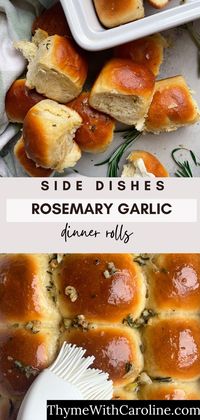 Rosemary Garlic Dinner Rolls - Thyme With Caroline