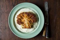 Dan Barber's Cauliflower Steaks with Cauliflower Purée Recipe on Food52 recipe on Food52