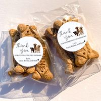 Personalizable Picture Dog Treat Wedding Favorsdoggie Goodie Bagthank You for Celebrating My Humanspersonalized Sticker and Treat Bags - Etsy