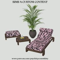 the sims 4 custom content cc furniture decorative plant comfort outdoor poolside ottoman lounger