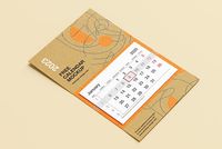 Free kraft wall calendar mockup. Each file on mockups-design.com is easy to download, and super easy to use and customize. Grab it!