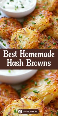 These homemade hash browns are crispy, delicious, and super easy to make. Pair them with eggs and bacon for a classic breakfast!