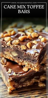 Deliciously easy Cake Mix Toffee Bars are a perfect sweet treat, combining buttery toffee bits with the convenience of cake mix. Ideal for parties, potlucks, or a simple dessert at home!