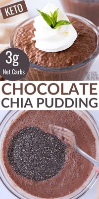 Jul 3, 2020 - This easy low-carb chocolate chia seed pudding recipe is so easy to prepare. It's a simple and healthy dessert that can be made in minutes.