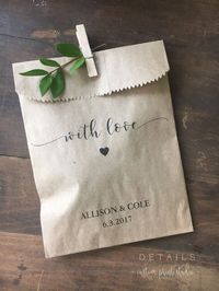 Wedding Cookie Bags, Candy Buffet Sacks, Custom Wedding Favors, 25 Cake Bags,  Recycled Brown Paper Personalized Printed Sack