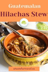 Hilachas is a traditional Guatemalan stew featuring shredded beef simmered in a lightly-spiced, tomato sauce with tender potatoes. This delicious dish is famous throughout Guatemala. Like most comfort foods, it takes time to prepare but it's totally worth the effort!