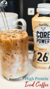 Make your morning coffee with a high protein milk or shake for even more benefits to your morning cup of joe. I love the @fairlife vanilla power core or high protein vanilla shake.