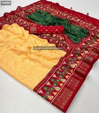 Rs 1900/-Launching Soft Georgette + Paithani Silk Sarees with beautiful concept 🧚‍♀

*#6A9121*

*The Fusion Of Lucknowi + Paithani*❤️

💐💐Fabric : Soft georgette Silk Sarees with Awesome beautiful Lucknowi Chikankari embroidery work with rich Paithani Finish border  + rich pallu + contrast Blouse  

Check out the video for real time experience 👌🏼

🤩 Wow Price @ 1900 Free Ship 😍

🤩We Promise PQR Price Quality and Range😍

Note : color may vary slightly due to photography and display strict