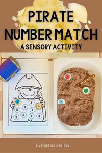 Learning numbers thru play? YES! This number match activity is the perfect pirate math activity for prek.