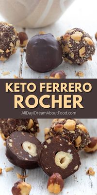 These keto chocolate hazelnut truffles are little bites of sugar-free heaven. With a creamy center and a crunchy exterior, they rival the famous Ferrero Rocher chocolates.