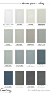 30 beautiful cabinet paint colors for kitchens and baths. #paint #color