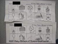 If You Take A Mouse to School sequencing activity sheet and pack!