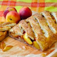 Shortcut Summer Peach Strudel - using frozen puff pastry!