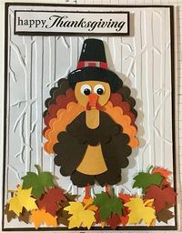 Turkey punch art handmade card