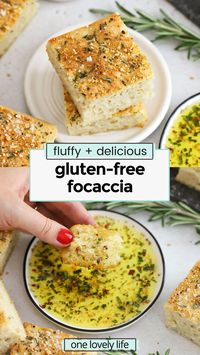 Easy Gluten Free Focaccia recipe / This rosemary focaccia is made entirely gluten free and vegan! It's easier than you think and has the perfect crispy crust and tender, light center. Yum! // gluten free focaccia bread recipe // gluten free rosemary focaccia / easy gluten free bread recipe / gluten free appetizer / gluten free italian bread / gluten free italian focaccia