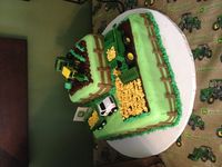 John Deere Cake - I like the fencing on this one