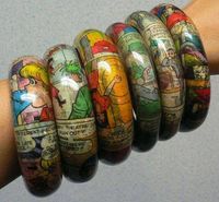 newspaper bangles.... recycling!