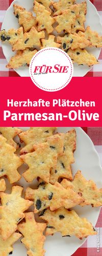 Rezept für herzhafte Plätzchen Parmesan-Olive