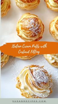 A soft, airy pastry filled with rich, decadent custard—these Italian Cream Puffs are perfect for any celebration, from St. Joseph’s Day to your next family gathering! 🍮💫 #DessertTradition #StJosephsDay #ItalianDesserts #CreamPuffs