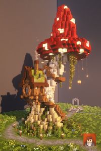 This is a really cool mushroom my friend built that I wanted to post. The texture pack I use is 'Stay True' and shaders 'complementary shaders' #Minecraft #MinecraftBuilds #MinecraftHouse #minecraftbuildingideas #MinecraftFantasy #MinecraftBase #fantasy #minecraftmushroom #MinecraftVictorian