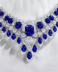 Transcendent in its beauty, this Graff high jewellery necklace features over 160 carats of vibrant sapphires and hypnotic white diamonds. #GraffDiamonds