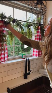 189K views · 44K reactions | Just you, me & the Internet. 🤫

I couldn’t find plaid cafe curtains that I loved for my kitchen window, so I figured I had nothing to lose with grabbing these towels! 

If I hated them on the window, I’d use them for dishes. But, I like them a lot just where they are! 
.
.
.
.
#cafecurtains #whitekitchen #coppersink #farmhousestyle #mycountryhome #americanfarmhousestyle #bhghome #walmart #walmartdeals #christmasdecor #diyhomedecor #cozyhome #homesweethome | Jessica | Ruffles & Blush