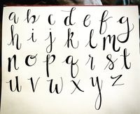 Letter options Faux Modern Calligraphy Alphabet using Ek tools fine liner .45