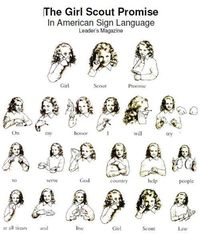 Girl Scout Promise in American Sign Language - in-the-corner