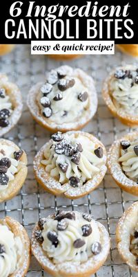 Mini Cannoli Bites (6 Ingredient Recipe)