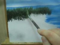 How to paint bushes in a seascape  Part 4