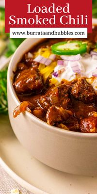 When you need to serve a crowd for game day or a casual backyard party, everyone will rave about this smoked chili recipe. You’ll love how every beefy spoonful is full of tender chuck roast and hearty beans in a perfectly spicy, thick red gravy. For a meat-lover’s chili that’s a sure hit at any cook-off, you’ll return to this recipe over and over again.