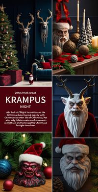 Add a touch of folklore with Krampus decorations for those who enjoy the darker side of Christmas, featuring mythical creature ornaments and eerie night-time themes. #KrampusNight #DarkChristmas #FolkloreDecor #MythicalHoliday